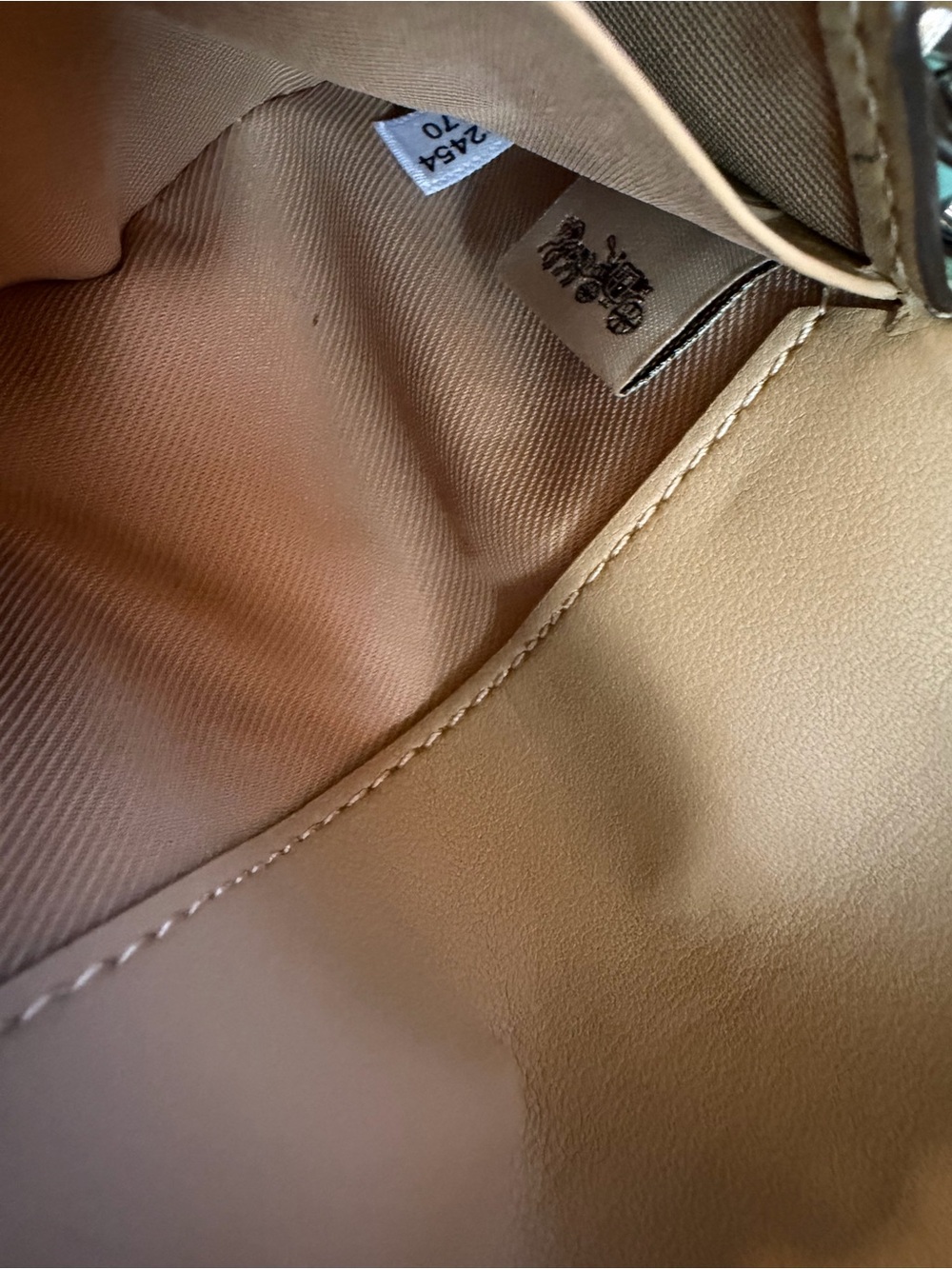Coach Pebbled Leather Crossbody in Aqua Blue EUC - Picture 8 of 8